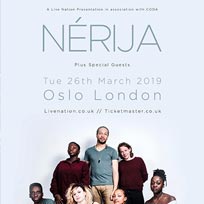 N?RIJA at Oslo Hackney on Tuesday 26th March 2019