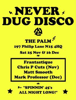 Never Dug Disco at The Palm on Saturday 16th December 2023