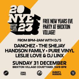 NEW YEARS EVE PARTY at Brixton Village on Sunday 31st December 2023