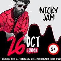 Nicky Jam at Wembley Arena on Saturday 26th October 2019