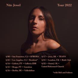 Nite Jewel at MOTH Club on Tuesday 21st June 2022