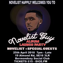 Novelist at Bermondsey Social Club on Wednesday 25th April 2018