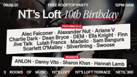 NT&#039;s Loft 10th Birthday at Night Tales on Saturday 6th September 2025