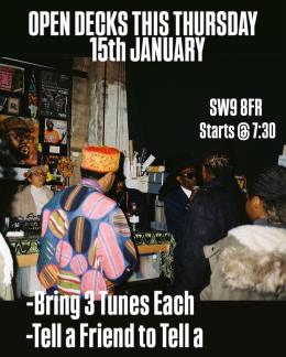 Open Decks at Pure Vinyl on Thursday 15th January 2026