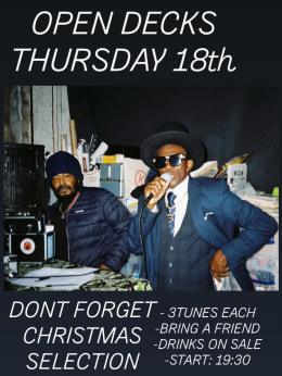 Open Decks at Pure Vinyl on Thursday 18th December 2025