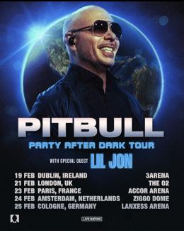Pitbull at The o2 on Friday 21st February 2025