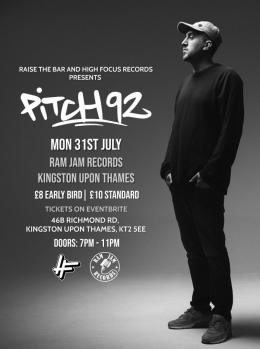 Pitch 92 at Ram Jam Records on Monday 31st July 2023