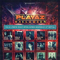Playaz Halloween at Brixton Academy on Saturday 27th October 2018