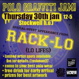 Polo Graffiti Jam at Stockwell Hall of Fame on Thursday 30th January 2025