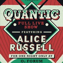 Quantic + Alice Russell at The Forum on Thursday 16th March 2017
