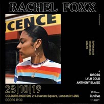 Rachel Foxx at Colours Hoxton on Monday 28th October 2019