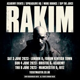 Rakim at Barbican on Saturday 3rd June 2023