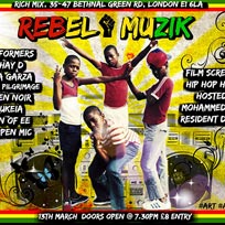 Rebel Muzik at Rich Mix on Sunday 13th March 2016