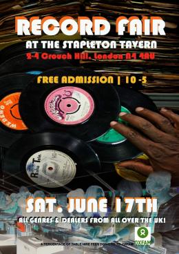 Record Fair at Stapleton Tavern on Saturday 17th June 2023