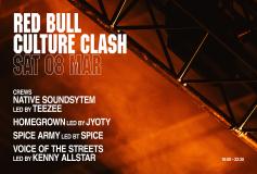 RED BULL CULTURE CLASH at Drumsheds on Saturday 8th March 2025