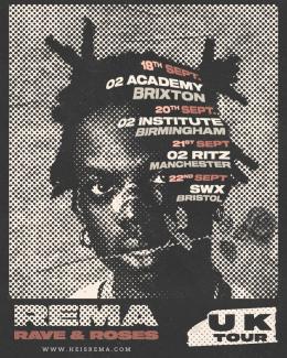 Rema at Brixton Academy on Sunday 18th September 2022