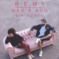 Remi at Birthdays on Wednesday 8th August 2018