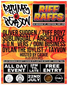 Rhyme No Reason at Riff Raffs on Saturday 22nd July 2023