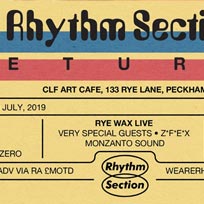 Rhythm Section Returns! at CLF Art Cafe on Friday 19th July 2019