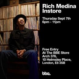 Rich Medina Instore at The BBE Store on Thursday 7th September 2023