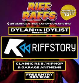 Riffstory at Riff Raffs on Saturday 13th January 2024