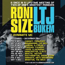 Roni Size x LTJ Bukem at The Forum on Friday 12th November 2021