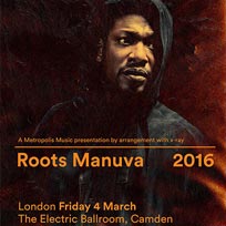 Roots Manuva at Electric Ballroom on Friday 4th March 2016