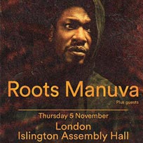 Roots Manuva at Islington Assembly Hall on Thursday 5th November 2015
