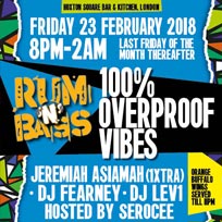 Rum N Bass at Hoxton Square Bar & Kitchen on Friday 23rd February 2018