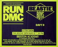Run DMC & Beastie Boys at Brixton Academy on Thursday 28th May 1987