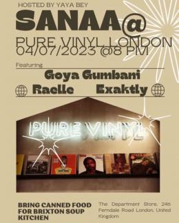 SANAA @ PURE VINYL at Pure Vinyl on Tuesday 4th July 2023