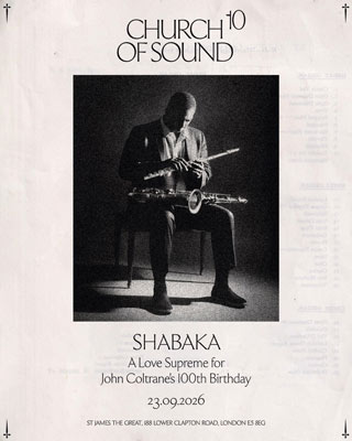 SHABAKA at Church of Sound on Wednesday 23rd September 2026