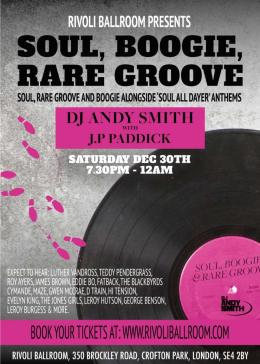 Soul, Boogie, Rare Groove at Rivoli Ballroom on Saturday 30th December 2023