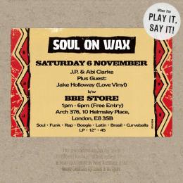 Soul on Wax at The BBE Store on Saturday 6th November 2021