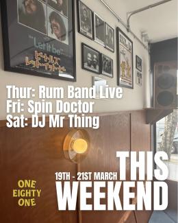Spin Doctor at One Eighty One on Friday 20th March 2026
