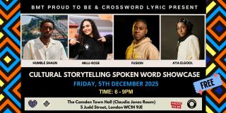 Spoken Word Showcase at Camden Town Hall on Friday 5th December 2025