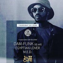 Dam Funk + Egyptian Lover + MED at Jazz Cafe on Thursday 2nd June 2016