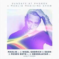 Sundays at Phonox at Phonox on Sunday 11th November 2018