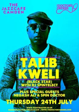 Talib Kweli at Jazz Cafe on Thursday 24th July 2014
