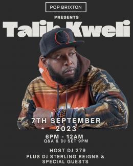 Talib Kweli at Pop Brixton on Thursday 7th September 2023
