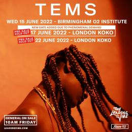 TEMS at KOKO on Friday 17th June 2022