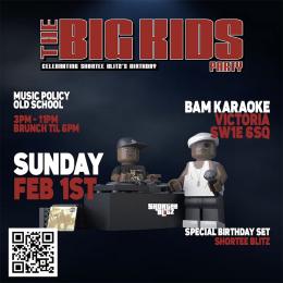 The Big Kids Party at BAM Karaoke on Sunday 1st February 2026