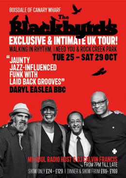 The Blackbyrds at The Boisdale Club Canary Wharf on Thursday 27th October 2022