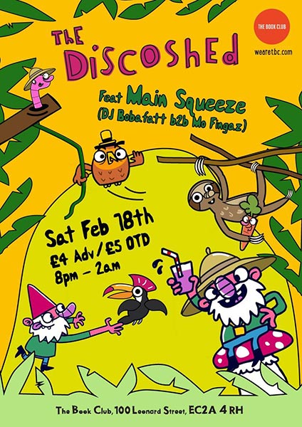 Disco Shed at Book Club on Saturday 18th February 2017