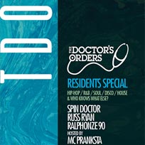 The Doctor's Orders Residents Special at Book Club on Saturday 7th October 2017