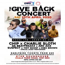 The Give Back Concert at The Roundhouse on Saturday 25th April 2020