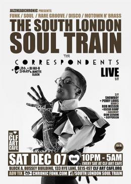 The South London Soul Train at Bussey Building on Saturday 7th December 2019