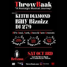 ThrowBaak at Prince of Wales on Saturday 3rd October 2026