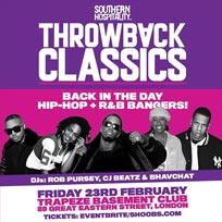 Throwback Classics at Trapeze on Friday 23rd February 2018