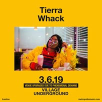 Tierra Whack at Village Underground on Monday 3rd June 2019